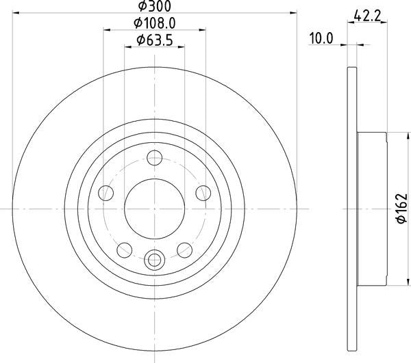 Mintex Brake Discs fits -Land Rover V296:6 MDC2822C (also fits other vehicles)