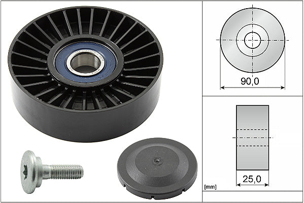 INA Deflection/Guide Pulley - V-Ribbed Belt - Part No - 532013810