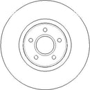 Disctech Brake Disc - Fits Hyundai, Volvo - ABD3371 - Front Axle