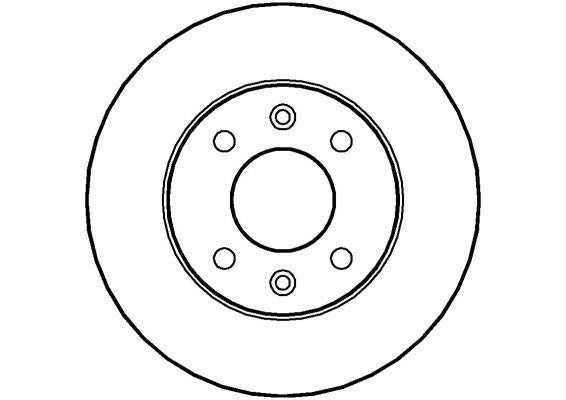 Disctech Brake Disc - Fits Nissan, Renault - ABD2681 - Front Axle