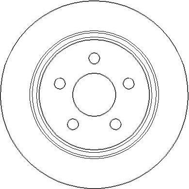 Disctech Brake Disc - Fits Citroën, Ford - ABD3897 - Rear Axle