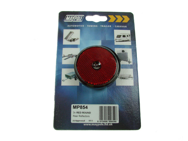 Maypole Reflectors 2 Round - Red