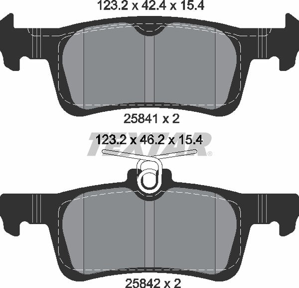 Textar Brake Pad Set - 2584101