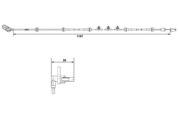 Bosch Wheel Speed Sensor Part No - 0265007464