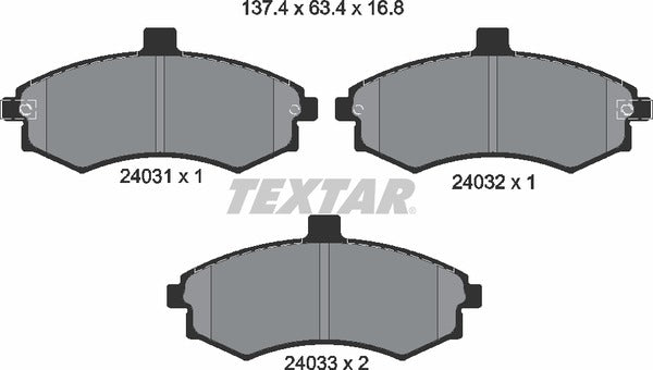 Textar Brake Pad Set - 2403101