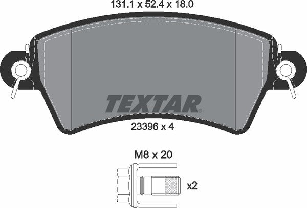 Textar Brake Pad Set - 2339602