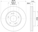 Mintex Brake Discs fits -Mitsubishi S264:5 MDC2641 (also fits other vehicles)