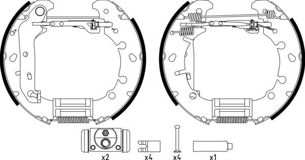 Mintex Brake Shoe Kits fits -Ford MSP237 (also fits other vehicles)