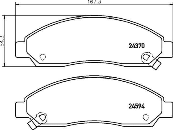 Mintex Brake Pad Set fits -Great Wall Isuzu MDB2632 (also fits other vehicles)