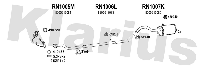 Klarius RN1005M - Front Pipe  - Fits Renault Kangoo 1.5DCi