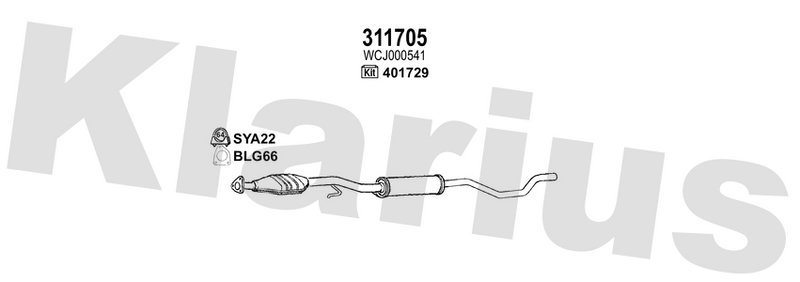 Klarius 311705 - Catalyst Type Approved  - Fits Land Rover Freelander 2.0TD4