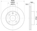 Mintex Brake Discs fits -Ford V300:5 MDC438 (also fits other vehicles)