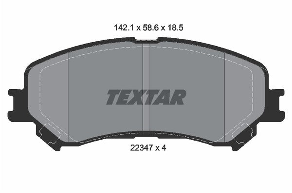 Textar Brake Pad Set - 2234701