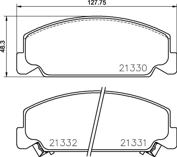 Mintex Brake Pad Set fits -Honda MDB1431 (also fits other vehicles)