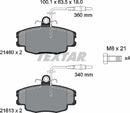 Textar Brake Pad Set - 2146002