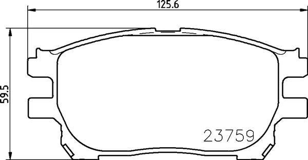 Mintex Brake Pad Set fits -Toyota MDB2558 (also fits other vehicles)