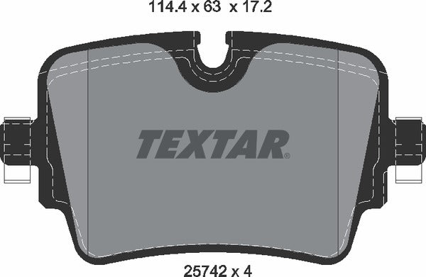 Textar Brake Pad Set - 2574201