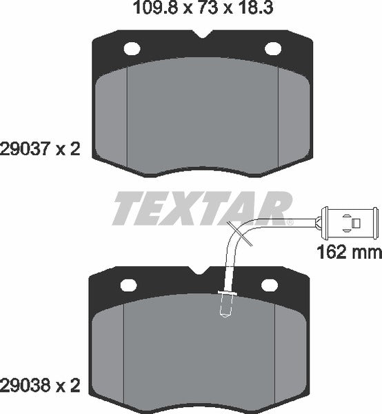 Textar Brake Pad Set - 2903701