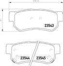 Hyundai Kia Brake Pad Set - Padtech PAD2036