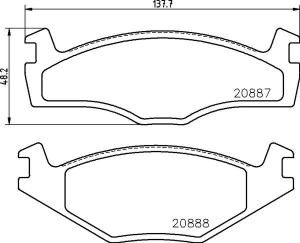Mintex Brake Pad Set fits -Seat VW MDB1267 (also fits other vehicles)