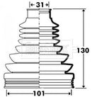 Borg & Beck Cv Joint Boot Kit Part No -BCB2907