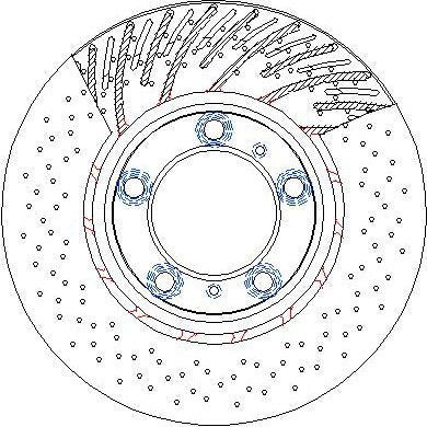 Disctech Brake Disc - Fits Porsche - ABD3997 - Front Axle Left