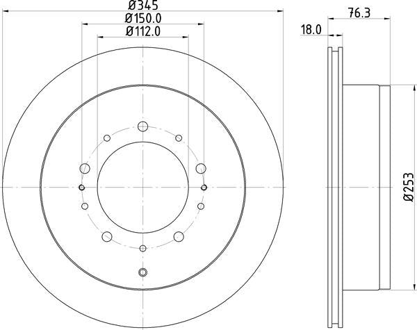 Mintex Brake Discs fits -Toyota S286:5 MDC2288 (also fits other vehicles)
