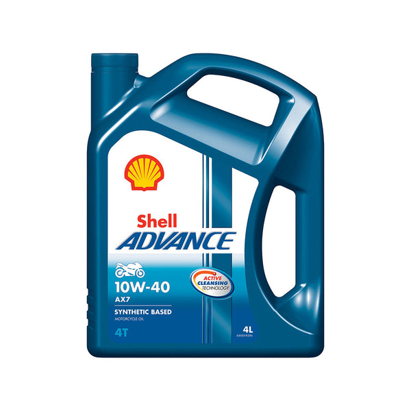 Shell Advance 4T AX7 10W40 Synthetic 4 Stroke Motorcycle engine oil - 4Ltr engine oil
