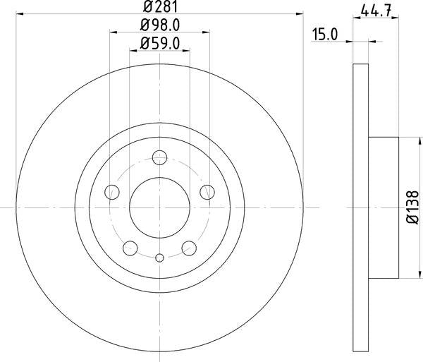 Mintex Brake Discs fits -Alfa Romeo V296:5 MDC983 (also fits other vehicles)
