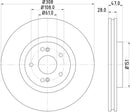 Mintex Brake Discs fits -Renault S288:5 MDC1887 (also fits other vehicles)