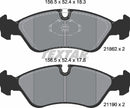 Textar Brake Pad Set - 2186201