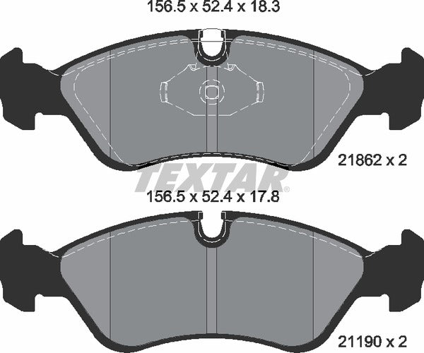 Textar Brake Pad Set - 2186201