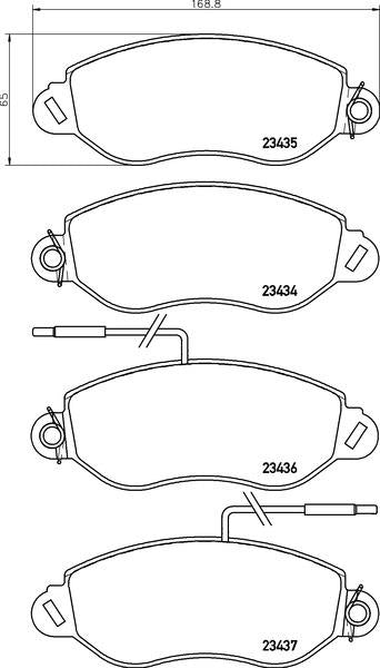 Mintex Brake Pad Set fits -Nissan MDB2593 (also fits other vehicles)