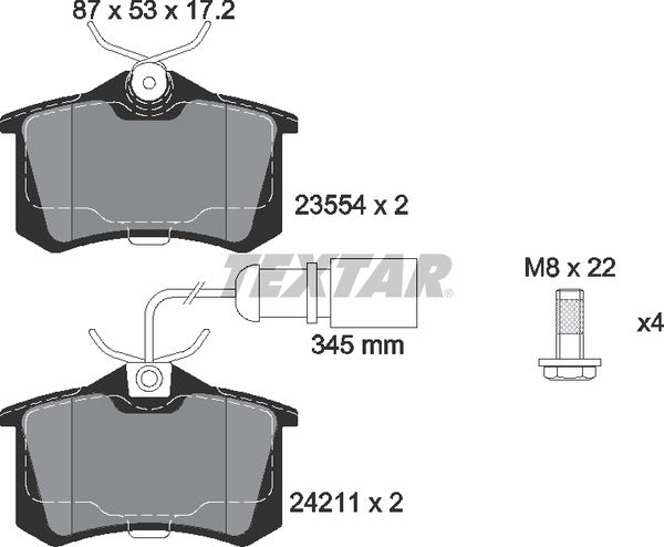 Textar Brake Pad Set - 2421101