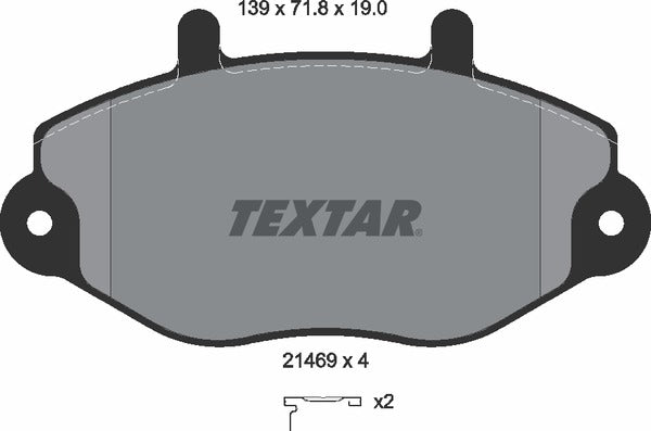 Textar Brake Pad Set - 2146902