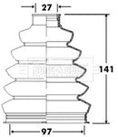 Borg & Beck Cv Joint Boot Kit Part No -BCB2372