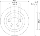 Mintex Brake Discs fits -Hyundai V256:4 MDC2360 (also fits other vehicles)