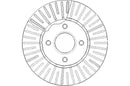 Disctech Brake Disc - Fits Nissan, Volvo - ABD2509 - Front Axle