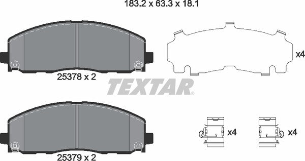 Textar Brake Pad Set - 2537801