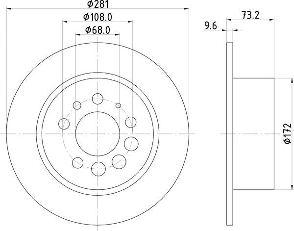 Mintex Brake Discs fits -Volvo V250:4 MDC21 (also fits other vehicles)