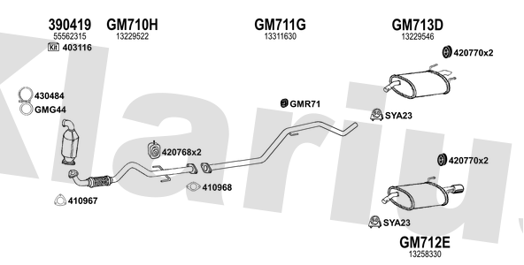 Klarius 390419 - Catalyst & Dpf Combined  - Fits Opel Insignia 2.0CDTi