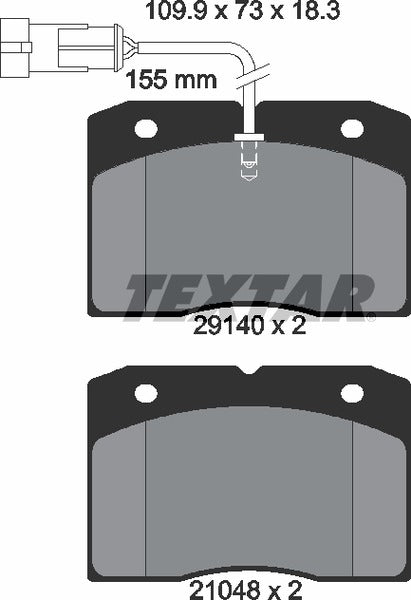 Textar Brake Pad Set - 2914001