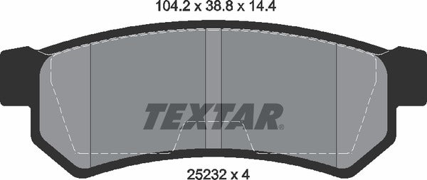 Textar Brake Pad Set - 2523201