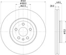 Mintex Brake Discs fits -Volvo V296:5 MDC2761 (also fits other vehicles)