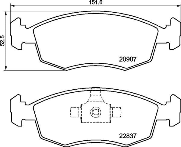 Mintex Brake Pad Set fits -Fiat MDB4007 (also fits other vehicles)