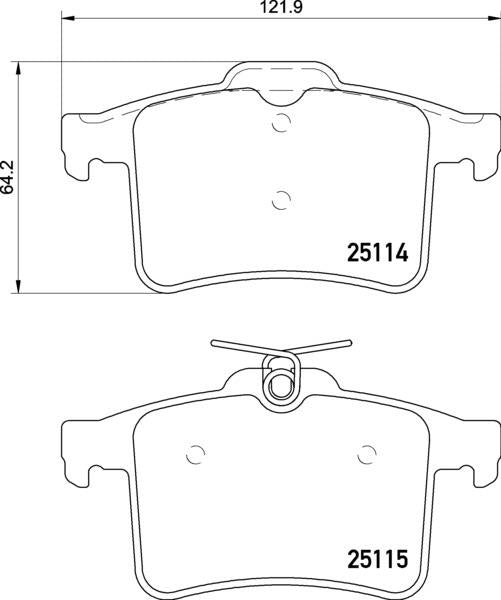Mintex Brake Pad Set fits -Jaguar MDB3171 (also fits other vehicles)