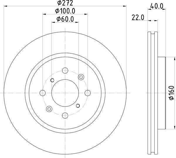 Mintex Brake Discs fits -Suzuki V236:4 MDC2713 (also fits other vehicles)