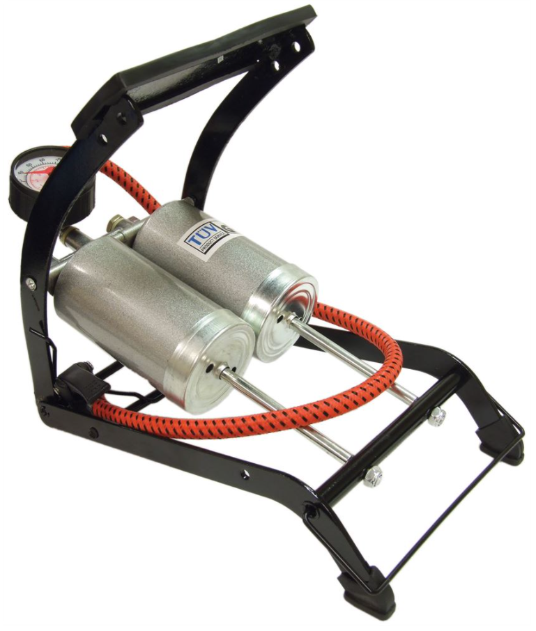 De-Luxe Quality Twin Cylinder Foot Pump-270 Gauge