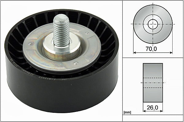 INA Deflection/Guide Pulley - V-Ribbed Belt - Part No - 532047510