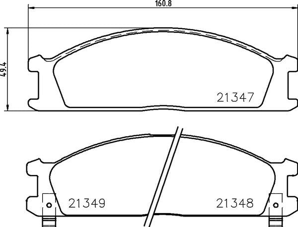 Mintex Brake Pad Set fits -Ford Nissan Subaru MDB1482 (also fits other vehicles)